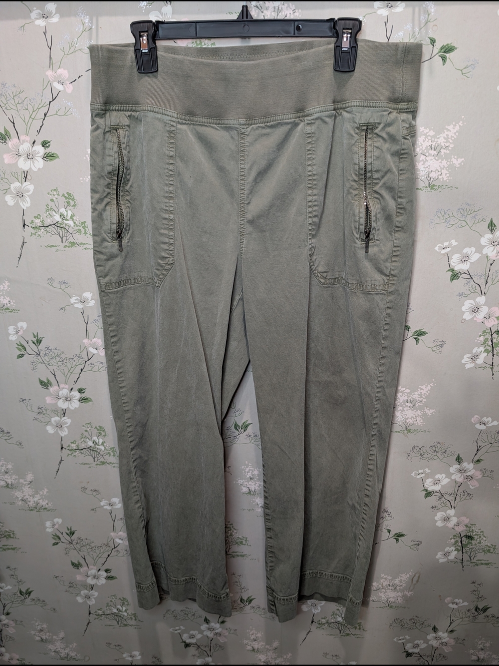 Orvis Olive Stretch Waist Lyocell Pants